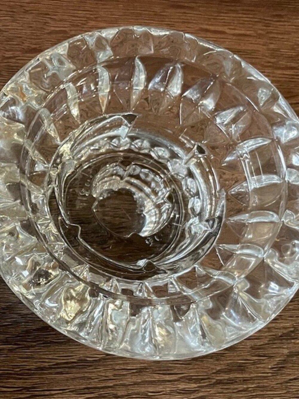KIG Malaysia Vintage Lead Crystal Tea Light Holders set of 2
